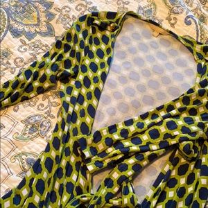 3/4 length wrap dress